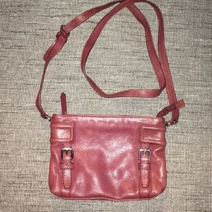 Cole Haan maroon Burgundy small leather crossbody